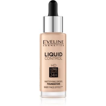 Eveline Cosmetics Liquid Control tekutý make-up s pipetou odstín 040 Warm Beige 32 ml