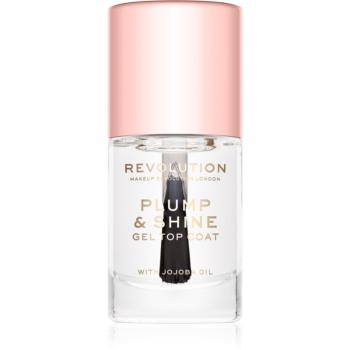 Makeup Revolution Plump & Shine lak na nehty s gelovým efektem průsvitný 10 ml