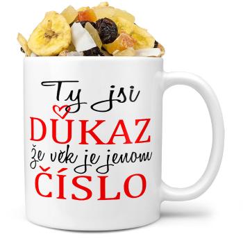 Hrnek Věk je jenom číslo (Náplň hrníčku: Tropická směs)