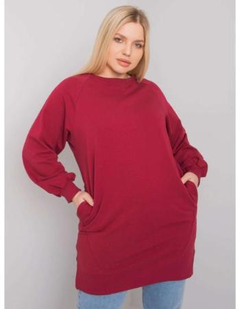 Dámská halenka  hladká plus size TOLEDO bordó