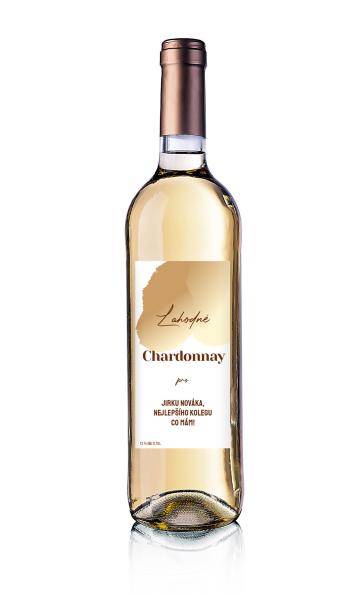 Dárkové víno Chardonnay s originální etiketou, Bílé víno