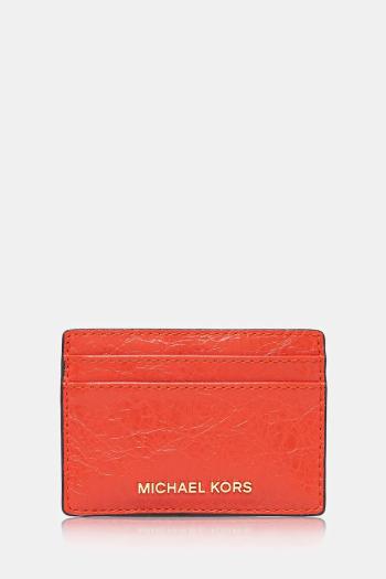 Kožené puzdro na karty MICHAEL Michael Kors červená farba, 32R5GJ6D1L