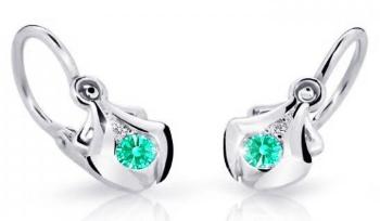 Cutie Jewellery Dětské náušnice z bílého zlata C2224-10-X-2 světle zelená