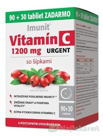 Vitamín C 1200 mg URGENT so šípkami, 90+30 tbl ZADARMO