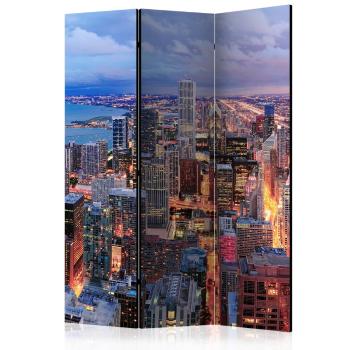 Paraván Illuminated Chicago Dekorhome 135x172 cm (3-dílný)