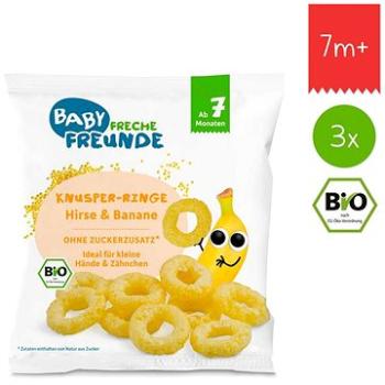 Freche Freunde BIO Křupavé kroužky proso a banán 3× 20 g (0745110150152)