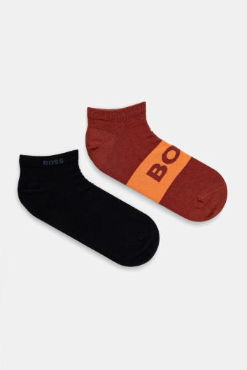 Ponožky BOSS 2-pak pánske, oranžová farba
