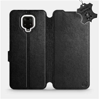 Flip pouzdro na mobil Xiaomi Redmi Note 9 Pro - Černé - kožené - Black Leather (5903516248520)