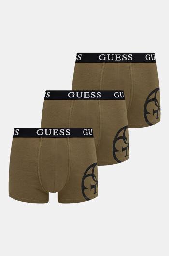 Boxerky Guess 3-pack pánské, zelená barva