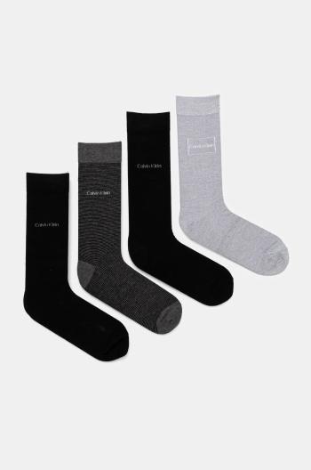 Ponožky Calvin Klein 4-pack pánské, černá barva, 701229430