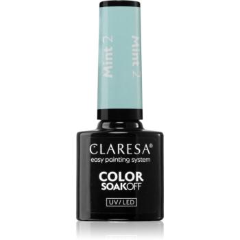 Claresa SoakOff UV/LED Color Mint gelový lak na nehty odstín 2 5 g