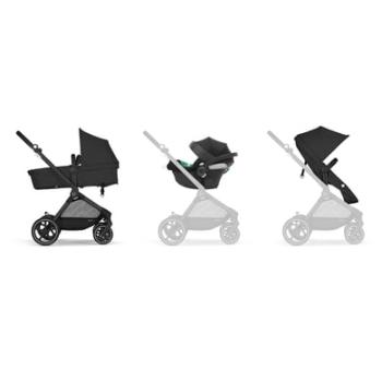 cybex SILVER kočárek Eos Basic Black Moon Black 2023