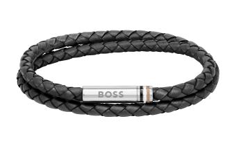 Hugo Boss Elegantní kožený dvojitý náramek 1580489 19 cm