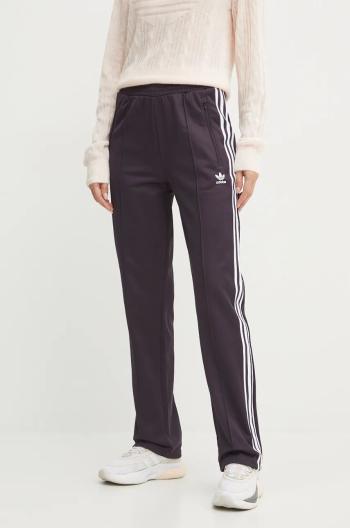 Tepláky adidas Originals Beckenbauer Track Pant fialová barva, s aplikací, IY2224