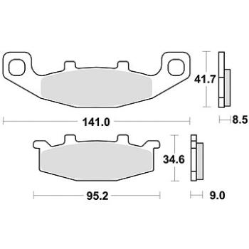 Braking brzdové destičky (semi-metalická směs SM1) (2ks) M501-117 (M501-117)