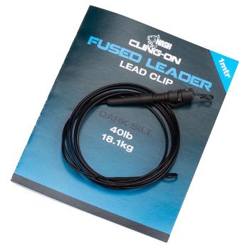 Nash montáž cling-on fused lead clip leader 40lb silt 1 m