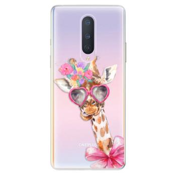 Odolné silikonové pouzdro iSaprio - Lady Giraffe - OnePlus 8