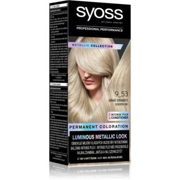 Syoss Color Metallic Collection permanentní barva na vlasy odstín 9-53 Zářivě stříbřitý 2x50 ml