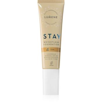 Lumene Stay Weightless tekutý make-up s matným finišem SPF 30 odstín 4 Tan 30 ml