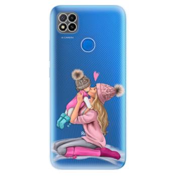 Odolné silikonové pouzdro iSaprio - Kissing Mom - Blond and Girl - Xiaomi Redmi 9C