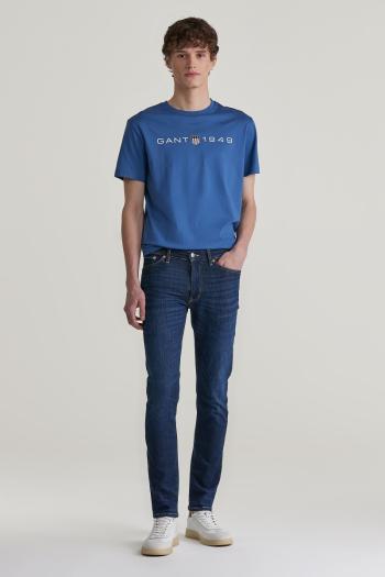 DŽÍNY GANT EXTRA SLIM ACTIVE RECOVER JEANS DARK BLUE WORN IN