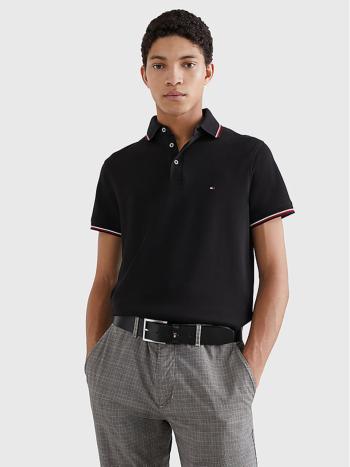 Tommy Hilfiger pánské černé polo - M (BDS)