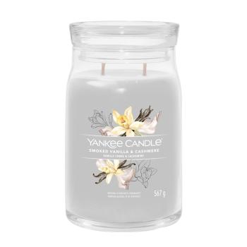 Yankee Candle Aromatická svíčka Signature sklo velké Smoked Vanilla & Cashmere 567 g