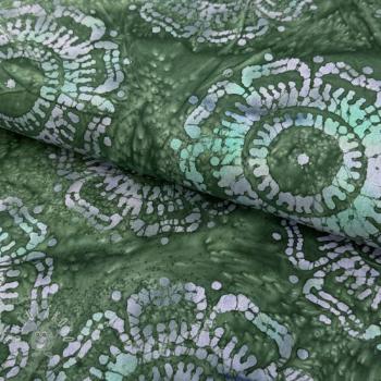 Bavlněná látka UNIQUE BATIK design E green