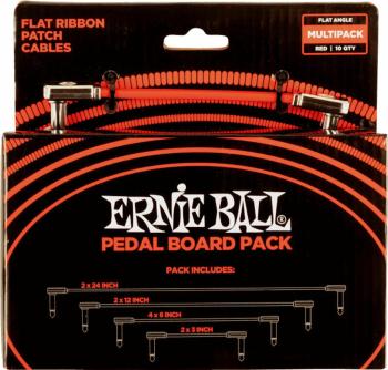 Ernie Ball Flat Ribbon Patch Cables Pedalboard 15 cm-30 cm-60 cm-7,5 cm Lomený - Lomený Patch kabel