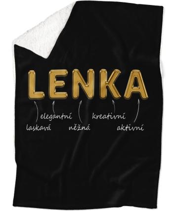 Deka Ženská jména – GOLD (Jméno: Lenka, Podšití beránkem: ANO)