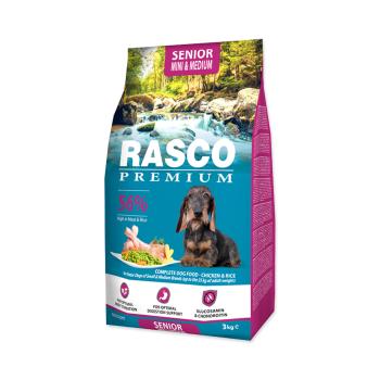 Rasco Premium Senior Mini&Medium Kuře s rýží granule 3 kg