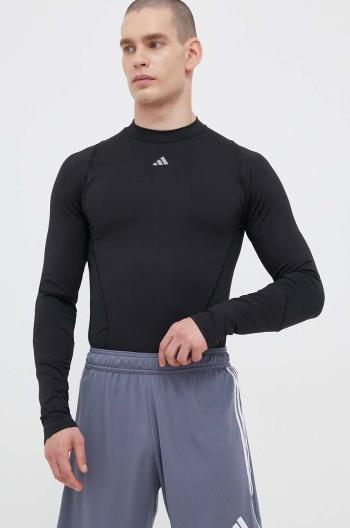 Tréninkové tričko s dlouhým rukávem adidas Performance Techfit COLD.RDY černá barva