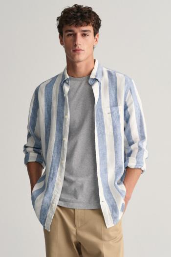 KOŠILE GANT REG BOLD STRIPE LINEN SHIRT SALTY SEA