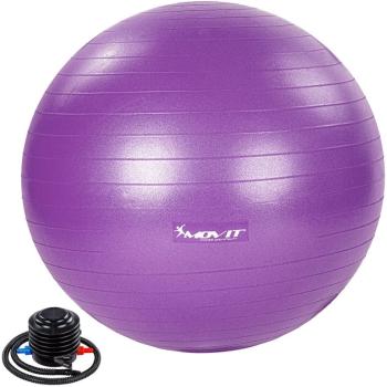 MOVIT Gymnastický míč s nožní pumpou, 85 cm, fialový