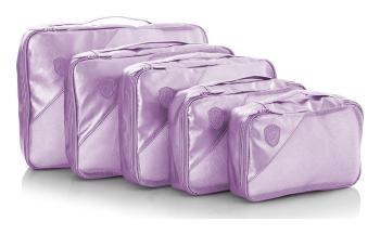 Heys Metallic Packing Cube 5pc Lilac