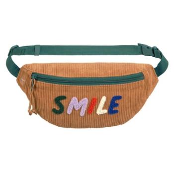 LÄSSIG Little Smile Mini bum bag Cord Gang - , karamelová