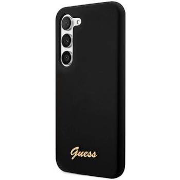 Guess Liquid Silicone Metal Logo Zadní Kryt pro Samsung Galaxy S23+ Black (GUHCS23MSLSMK)