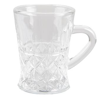 Transparentní skleněný hrnek na nápoj - 6*8*8 cm / 95 ml 6GL4200