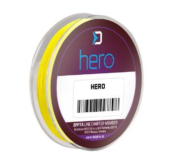 Delphin návazcová šňůra hero 8 fluo žlutá 15 m - 0,12 mm 8,20 kg