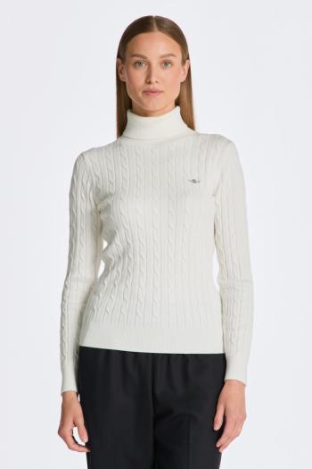 ROLÁK GANT STRETCH COTTON CABLE TURTLENECK EGGSHELL