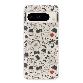 Odolné silikonové pouzdro iSaprio - Vintage Pattern 01 - black - Google Pixel 8 Pro