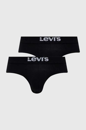 Spodní prádlo Levi's 2-pack pánské, černá barva