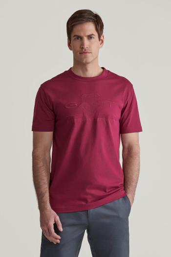 TRIČKO GANT REG TONAL SHIELD SS T-SHIRT RICH WINE