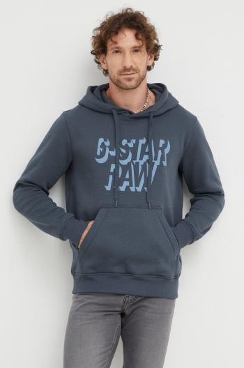 Mikina G-Star Raw pánská, tmavomodrá barva, hladká