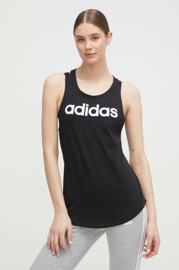 Bavlněný top adidas GL0566 černá barva, GL0566