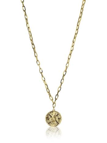 Marc Malone Výrazný pozlacený náhrdelník Ariana Black Necklace MCN23021G