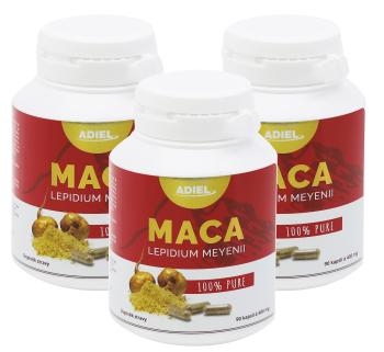 ADIEL Maca 100% PURE 90 kapslí 3 balení: 3x90 kapslí