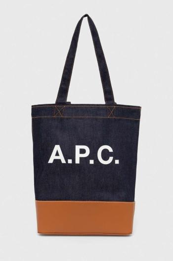 Taška A.P.C. tote axel hnědá barva, CODDP-M61444