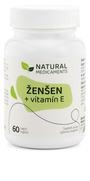 Natural Medicaments Ženšen + vitamín E 60 kapslí