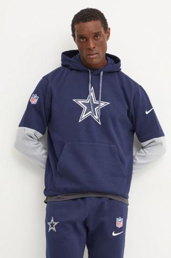 Mikina Nike Dallas Cowboys pánská, tmavomodrá barva, s kapucí, vzorovaná, 02F2-447M-7RD-87G